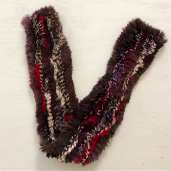 Multicolor Authentic Fur Scarf - Picture 7 of 7